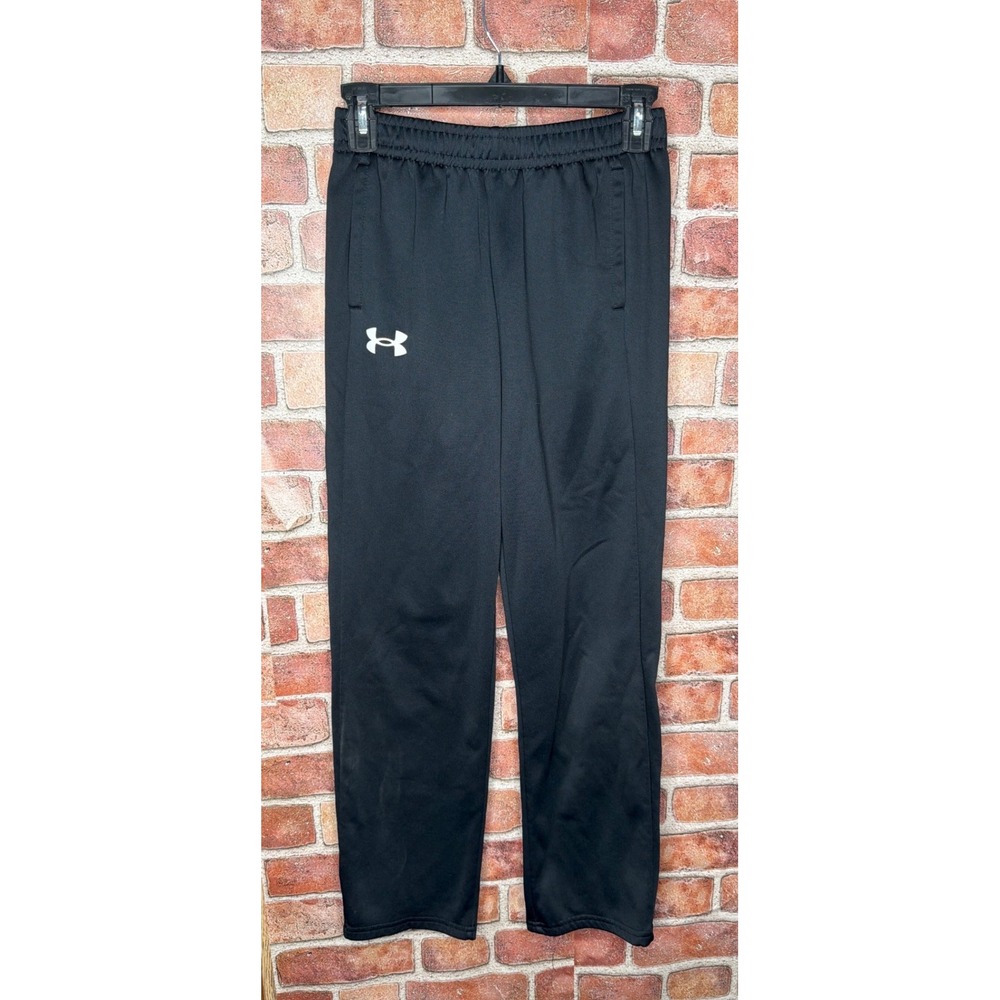 Under Armour Boys Black Fleece Joggers Loose Fit Sweatpants Youth Large YL